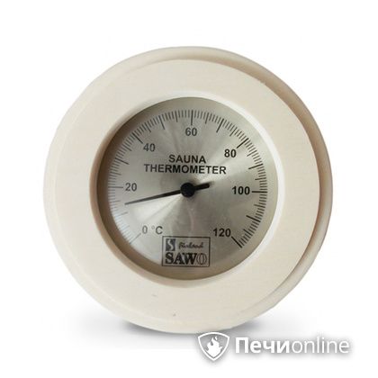Термометр Sawo 230-TA Круглый со стеклом осина в Новом Уренгое