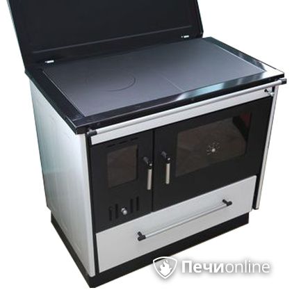 Отопительно-варочная печь МастерПечь ПВ-02 с духовым шкафом, 8.5 кВт (белый) в Новом Уренгое