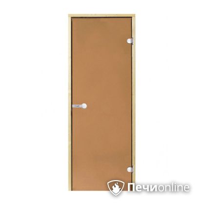 Дверь для бани Harvia Стеклянная дверь для сауны 7/19 коробка сосна бронза  D71901М в Новом Уренгое